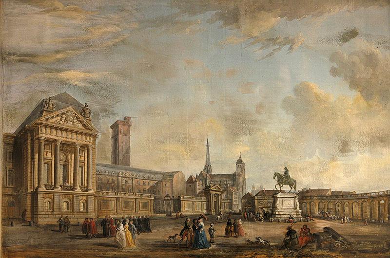 Jean-Baptiste Lallemand Place Royale de Dijon en 1781 oil painting picture
